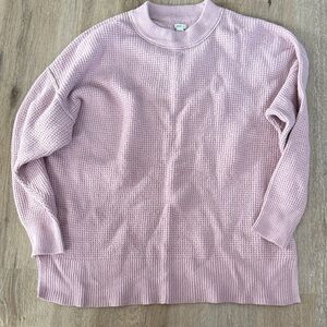 Aerie Light Pink Crew Neck Sweater